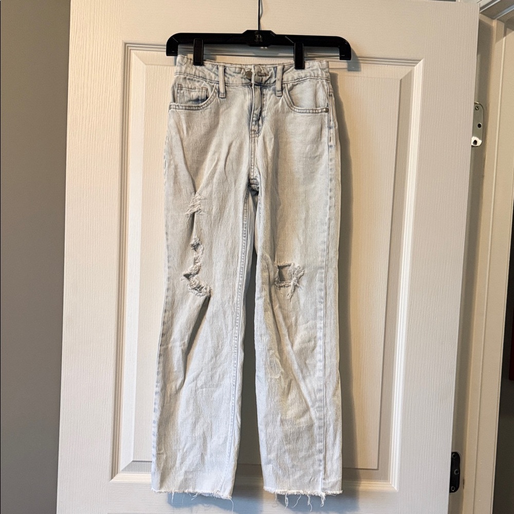 Art Class Distressed Light Gray Kids Jeans